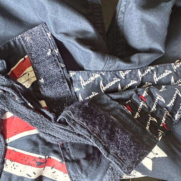 Kids Navy Australian Flag Swim Trunks - Picture 4 of 8